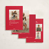 "Vintage Spruce" - Holiday Cards in Poinsettia by Amy Kross - Back of Card Options