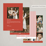 "March of the Penguins" - Holiday Cards in Candy Cane by Lauren Jinhee - Back of Card Options