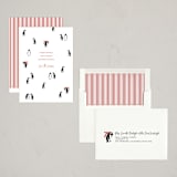 "March of the Penguins" - Holiday Cards in Candy Cane by Lauren Jinhee - Assembled