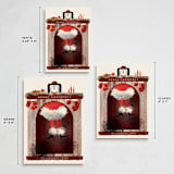 "stuck" - Holiday Cards in Santa by Gwen Bedat - Formats Available