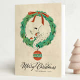 "Cozy Kitten" - Holiday Cards in Christmas by Kimberly Morgan - Folded Card