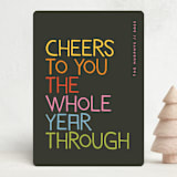 "Love and Cheer" - Holiday Cards in Neon by Snow and Ivy - Front