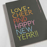 "Love and Cheer" - Holiday Cards in Neon by Snow and Ivy - Detail
