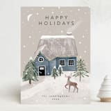 "Winter's Night" - Holiday Cards in Dusk by Maja Cunningham - Front