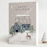 "Winter's Night" - Holiday Cards in Dusk by Maja Cunningham - Folded Card