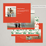 "Retro Holiday" - Holiday Cards in Holly by Teju Reval - Back of Card Options