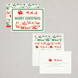 "Retro Holiday" - Holiday Cards in Holly by Teju Reval - Assembled
