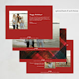 "Traditional Plaid" - Holiday Cards in Cranberry by Julie Murray - Back of Card Options