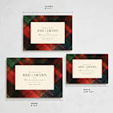 "Traditional Plaid" - Holiday Cards in Cranberry by Julie Murray - Formats Available