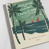 "Palm Warm" - Holiday Cards in Verdant Sea by Angel Walker - Detail