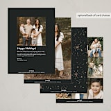 "Sparklers" - Holiday Cards in Midnight by Leah Bisch - Back of Card Options