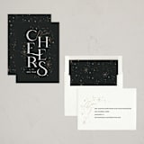 "Sparklers" - Holiday Cards in Midnight by Leah Bisch - Assembled