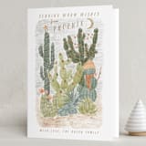 "Deck the Desert" - Holiday Cards in Cactus by Shiny Penny Studio - Folded Card