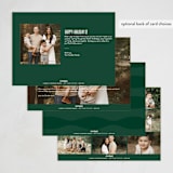 "waved plaid" - Holiday Cards in Fruitcake by Carrie Moradi - Back of Card Options