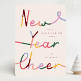 "Bright New Year" - Holiday Cards in Rainbow by Corinne Malesic - Front