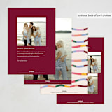 "Bright New Year" - Holiday Cards in Rainbow by Corinne Malesic - Back of Card Options
