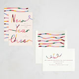 "Bright New Year" - Holiday Cards in Rainbow by Corinne Malesic - Assembled