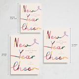 "Bright New Year" - Holiday Cards in Rainbow by Corinne Malesic - Formats Available