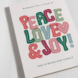 "Bubbly Type" - Holiday Cards in Holly Berry by Hooray Creative - Detail