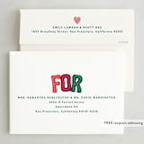 "Bubbly Type" - Holiday Cards in Holly Berry by Hooray Creative - FREE Recipient Addressing
