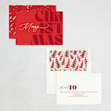 "Big Christmas" - Holiday Cards in Cardinal by GeekInk Design - Assembled