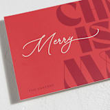 "Big Christmas" - Holiday Cards in Cardinal by GeekInk Design - Detail