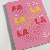 "Fa La La" - Holiday Cards in Strawberry by Jennifer Lew - Detail
