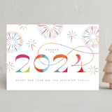"Fireworks" - Holiday Cards in Confetti by Jen Banks - Front