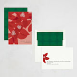 "paper poinsettia" - Holiday Cards in Mulled Wine by Carrie Moradi - Assembled