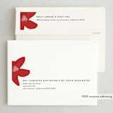 "paper poinsettia" - Holiday Cards in Mulled Wine by Carrie Moradi - FREE Recipient Addressing