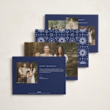 "Formal Snowflake Frame" - Holiday Cards in Winter Night by Jennifer Holbrook - Back of Card Options