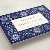 "Formal Snowflake Frame" - Holiday Cards in Winter Night by Jennifer Holbrook - Detail