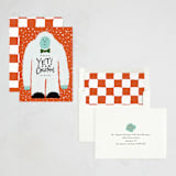 "Yeti or Not" - Holiday Cards in Cherry by Inkblot Design - Assembled