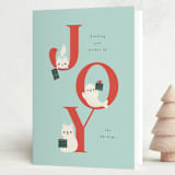 "Arctic Joy" - Holiday Cards in Mint by Itsy Belle Studio - Folded Card