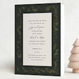 "Leafy Border" - Holiday Cards in Forest by Amy Payne - Folded Card