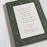 "Leafy Border" - Holiday Cards in Forest by Amy Payne - Detail