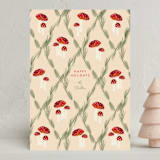 "Merry Mushroom" - Holiday Cards in Buttercream by Baumbirdy - Front