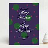 "Holiday Polka" - Holiday Cards in Midnight by Nazia Hyder - Front