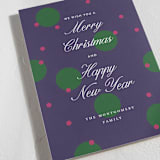 "Holiday Polka" - Holiday Cards in Midnight by Nazia Hyder - Detail