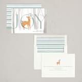 "Joyful Deer" - Holiday Cards in Wintermint by Orasie - Assembled