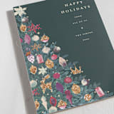 "Ornament Tree" - Holiday Cards in Emerald by Teju Reval - Detail
