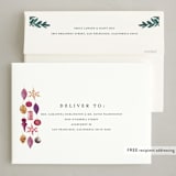 "Ornament Tree" - Holiday Cards in Emerald by Teju Reval - FREE Recipient Addressing