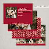"Joy Wreath" - Holiday Cards in Cranberry by Sarah Brown - Back of Card
