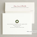 "Joy Wreath" - Holiday Cards in Cranberry by Sarah Brown - FREE Recipient Addressing