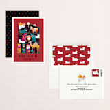 "Nativity Party" - Holiday Cards in Poinsettia by Katie Zimpel - Assembled