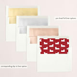 "Nativity Party" - Holiday Cards in Poinsettia by Katie Zimpel - Envelope Liners