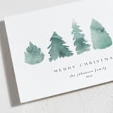 "Watercolor Trees" - Holiday Cards in Juniper by Heather Cairl - Detail