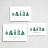 "Watercolor Trees" - Holiday Cards in Juniper by Heather Cairl - Formats Available