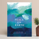 "Peaceful Earth" - Holiday Cards in Ocean by Jenny Partrite - Front