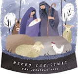 "Nativity Snow Globe" - Holiday Cards in Night by Grae - Detail